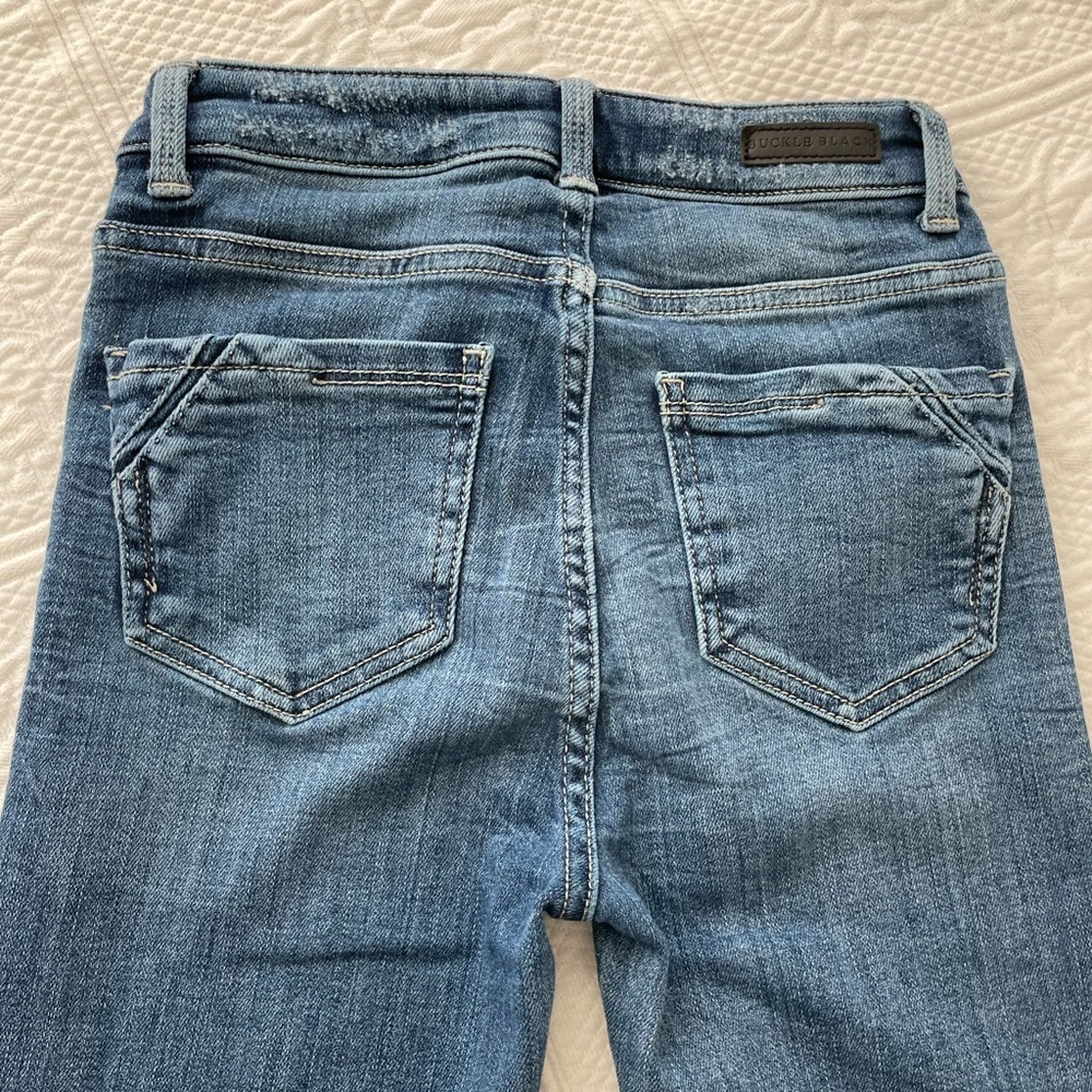 Buckle Black Fit No. 35 Ankle Skinny High Rise Denim Jeans Madagascar 2 Size 24 - Picture 11 of 15